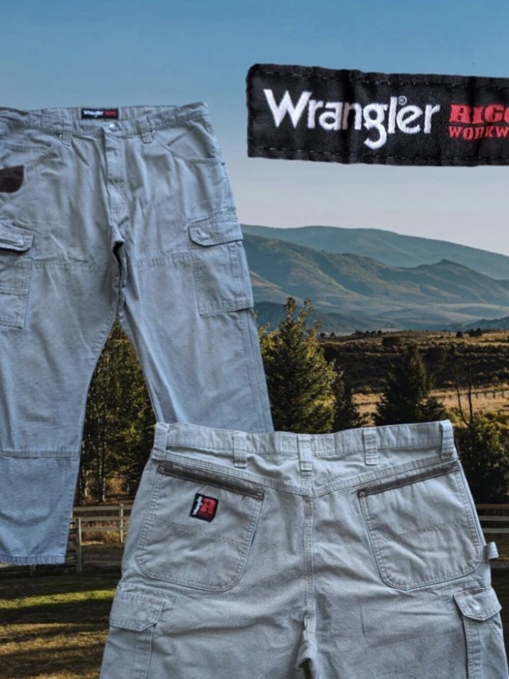 Wrangler Riggs Pants 38x30 (37x29) Ripstop Ranger Cargo Carpenter Workwear